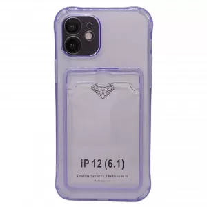 Чехол iP 12 Pocket Case (TPU) (Lilac)