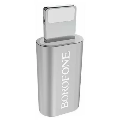 Переходник Lightning/micro USB Borofone BV5 (Серебро)