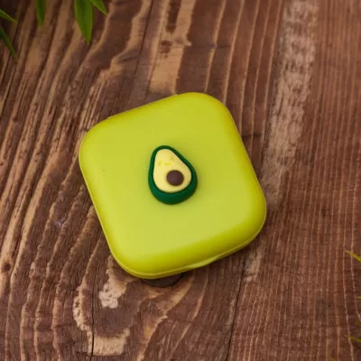 Контейнер для линз "Mini Avocado", green