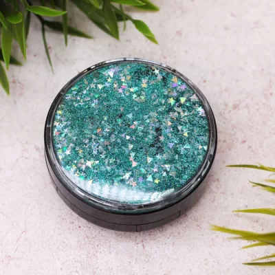 Контейнер для линз "Sparkles", black- green