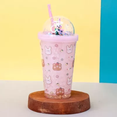 Тамблер "Rabbit happy", pink (450 ml)