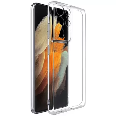 Чехол Sams S21 Ultra Ультратонкий силикон (Прозрачный)