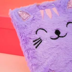 Блокнот плюшевый "Cat", purple mix