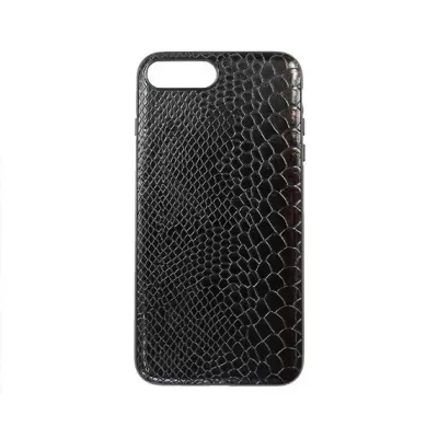 Чехол для iPhone 7+/8+ Reptile кожа+силикон (Black)