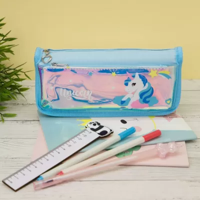 Пенал "Colorful unicorn", blue