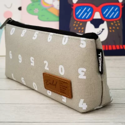 Пенал "Letters and numbers", grey