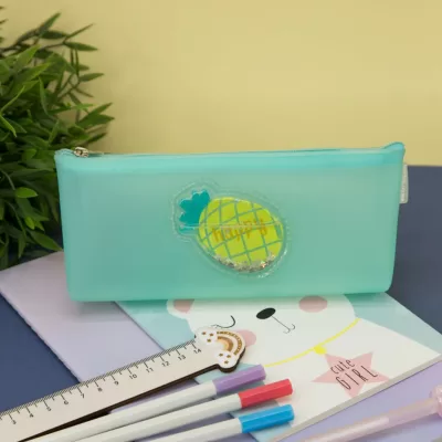Пенал "Smile pineapple", green