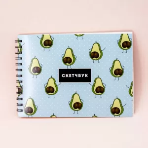 Скетчбук "Avocado and popka" 18х25 см, внутренний блок 100гр