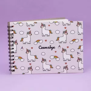 Скетчбук "LamaCorn" 18х25 см, внутренний блок 100гр