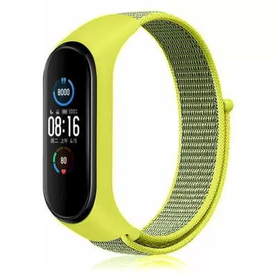 Ремешок для Xiaomi Mi Band 3/4 Нейлоновый (Салатневый)