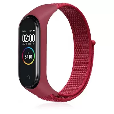Ремешок Mi Band 3/4/5/6 Nylon (Red)