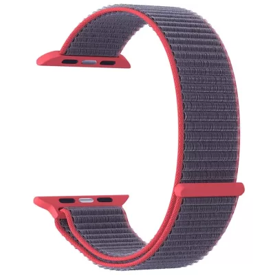 Ремешок для Apple Wach 38-40 mm (нейлон) розовый с серым