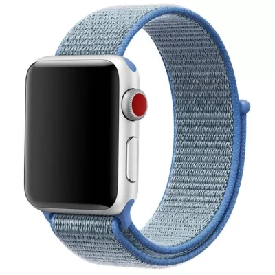 Ремешок для Apple Wach 42-44 mm (нейлон)голубой
