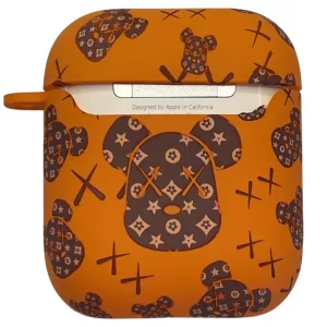 Чехол AirPods Luxo (Мишка Оранжевый(A28))