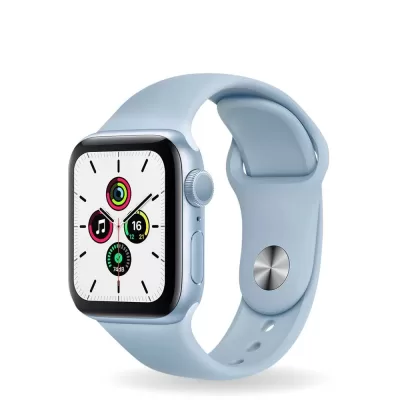 Ремешок Apple Watch Silicone 42-44mm (Сине-Серый)