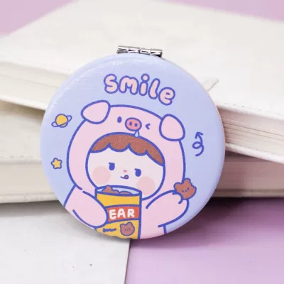 Зеркало "Smile pig hat", blue