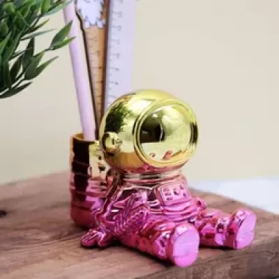 Подставка для канцелярских принадлежностей «Astronaut», pink metallic
