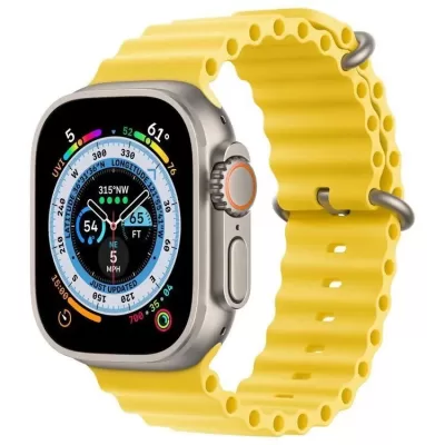Ремешок Apple Watch Ocean Silicone 42-44-45-49mm (Yellow)