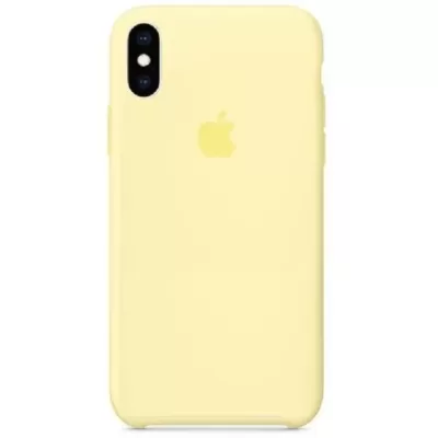 Чехол для iPhone XS Max Apple Silicone Case Simple (Молочно-желтый)