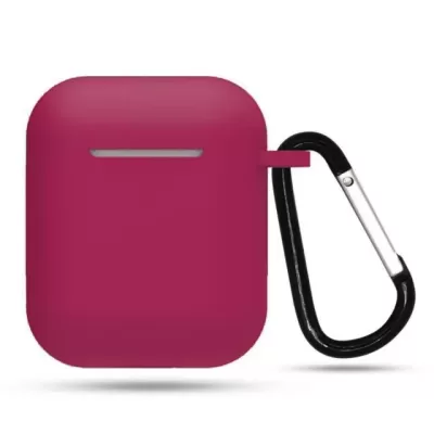Чехол AirPods Silicone Case (Rose Red)
