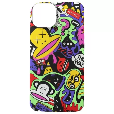 Чехол iP 14 Plus Luxo (Кавс Кислотный(J61))