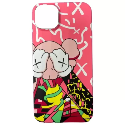 Чехол iP 14 Plus Luxo (Кавс Розовый(J107))