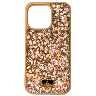 Чехол iP 13 Pro Rock Stone (Rose Gold)