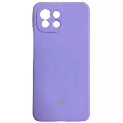 Чехол Xiaomi Mi 11 Lite Silicone Case Logo (Лиловый(13))