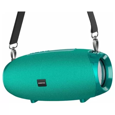 Borofone BR12 Bluetooth колонка BT 5.0/10W/AUX/MicroSD/USB/1200 mAh (синий павлин)