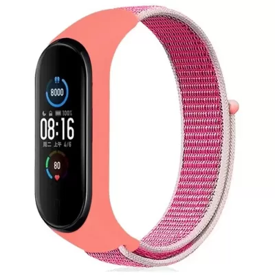 Ремешок Mi Band 3/4/5 Nylon (Dragon Fruit)