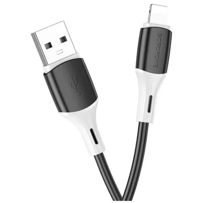 Кабель USB/Lightning Borofone BX79 (1м) 2.4A, силикон, черный