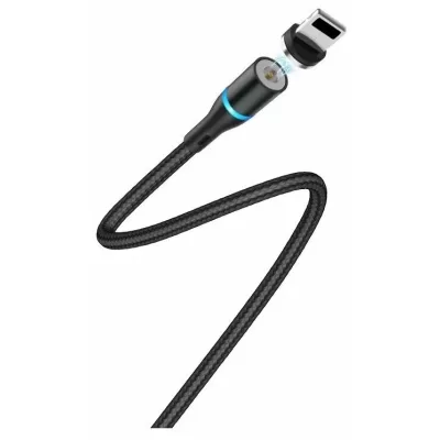 Кабель магнитный USB/Lightning Borofone BU16 (1м), черный/красный