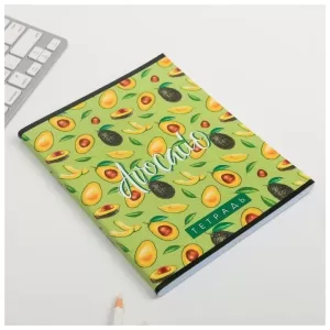 Тетрадь А5, 96 листов на скрепке Avocado