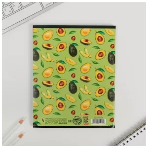 Тетрадь А5, 96 листов на скрепке Avocado