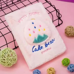 Блокнот плюшевый "Cake bear", pink