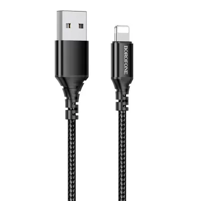 Кабель USB/Lightning Borofone BX54 (1м),нейлон черный