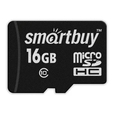 Карта памяти MicroSD 16 GB Smartbuy 10 класс (adapter)