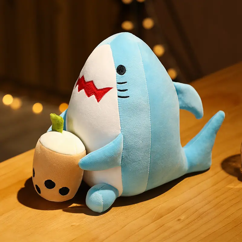 Мягкая игрушкаBubble tea Shark 25 см Мягкая игрушка "Bubble tea Shark" 25 см