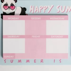 Планинг мини с отрывными листами из 2-ух блоков Happy summer plan