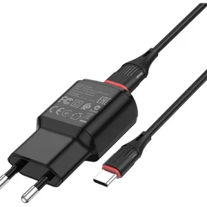 СЗУ Borofone BA48A 2,1A с кабелем Type-C черный