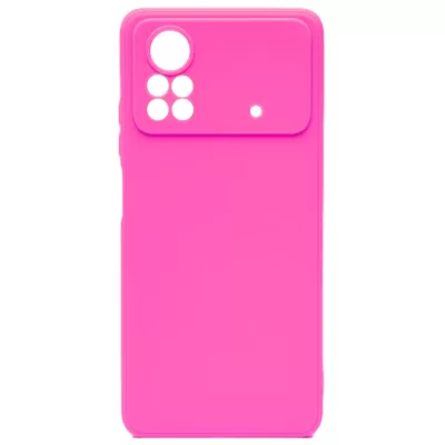 Чехол Poco X4 Pro 5G Silicone Case Logo (Ярко-Розовый(21))