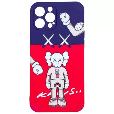 Чехол iP 12 Pro Max Luxo (Кавс Красно-Синий)