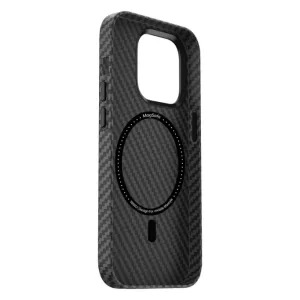 Чехол iP 14 Pro Max WiWU Carbon with MagSafe (Black)