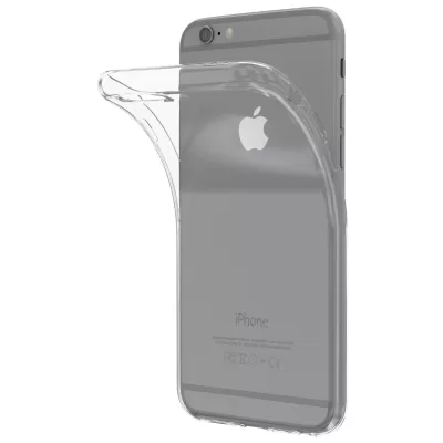 Чехол iP 6+/6s+ Ультратонкий силикон (Прозрачный)