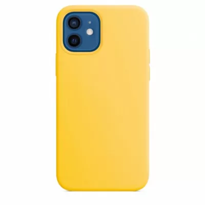 Чехол для iPhone 12 Apple Silicone Case 360 (Желтый)