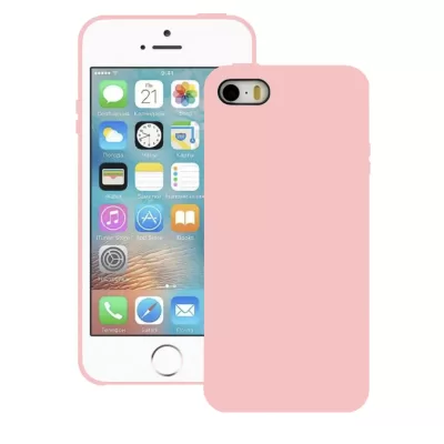 Чехол для iPhone 5/5S Apple Silicone Case Simple (Розовый)