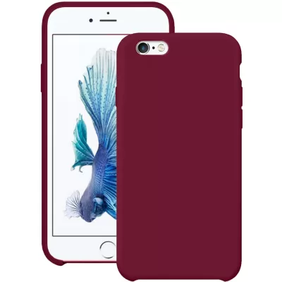 Чехол для iPhone 6/6S Apple Silicone Case Simple (Марсала)