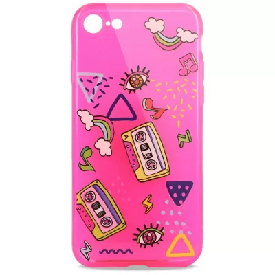 Чехол для iPhone 7/8/SE 2020 Pink mood силикон (Music)