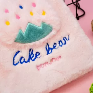 Блокнот плюшевый "Cake bear", pink