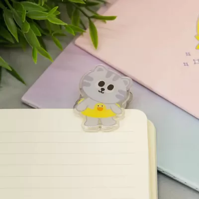 Закладка "Animal cat", grey